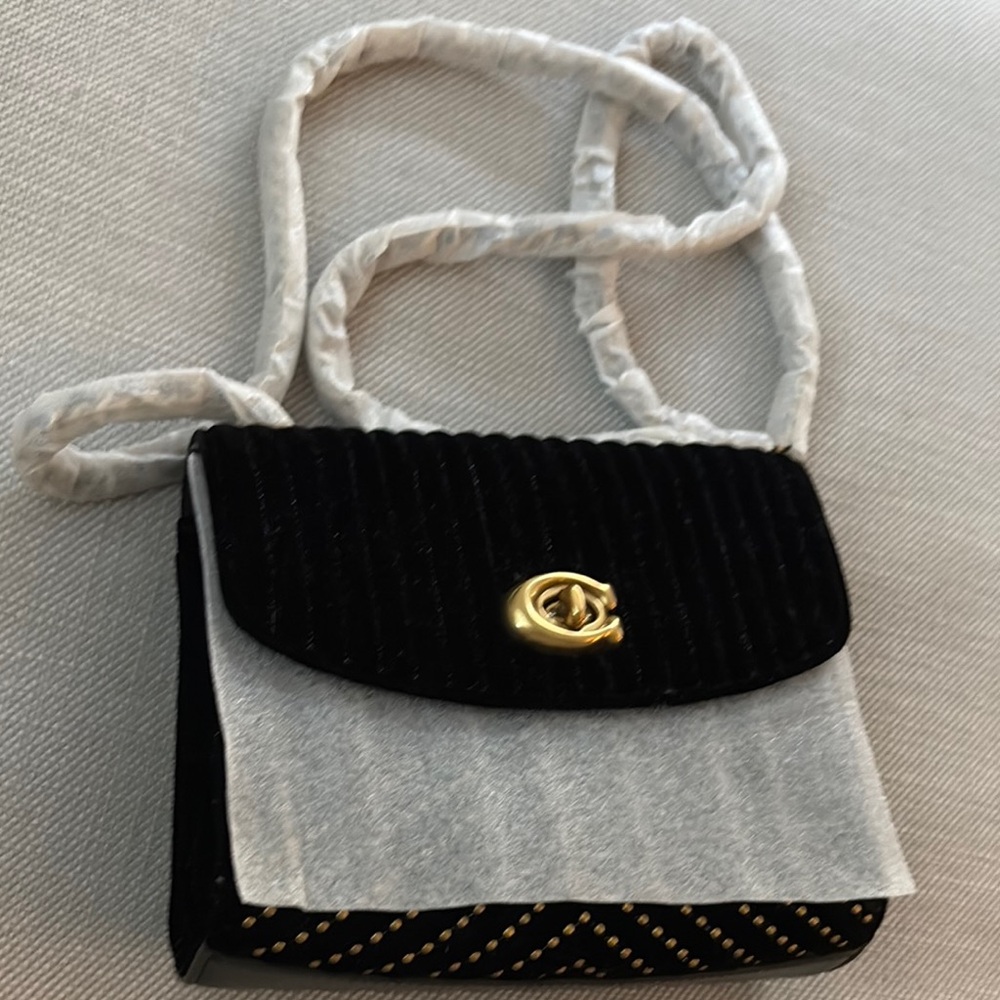 Coach Black and Gold Mini Bag